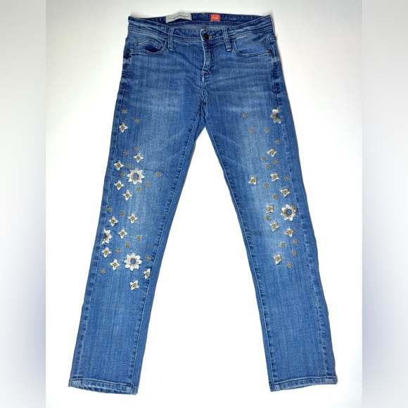 Pilcro And The Letterpress Women’s Hyphen Fit Blue Jeans Size- 26 - Picture 1 of 9